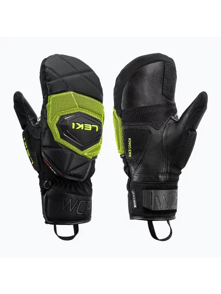 Мъжки скиорски ръкавици LEKI WCR Coach 3D Mitt black/ice lemon черно