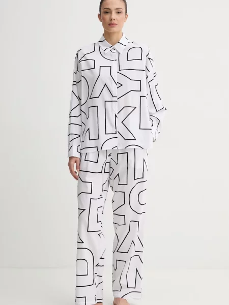 DKNY piżama dwuczęściowa biała