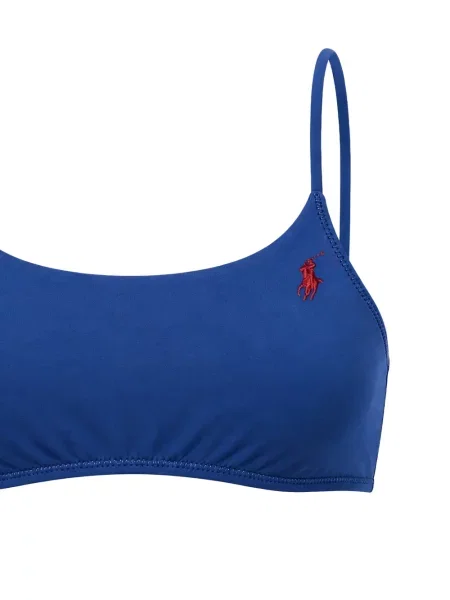 Prugasta košulja Polo Ralph Lauren s vezom s V-izrezom plava