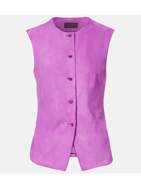 Top Stouls din piele violet