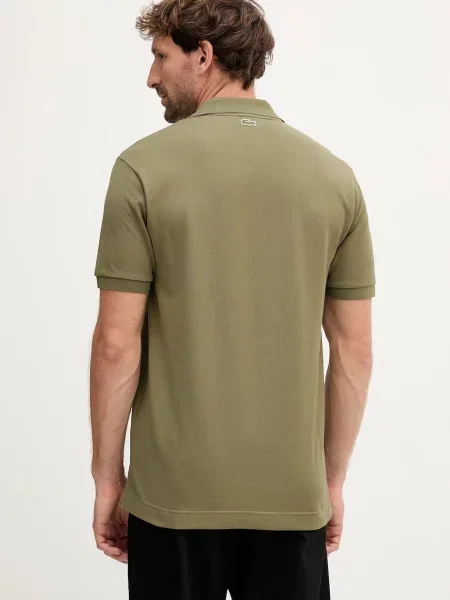 Поло Lacoste з принтом бежевий