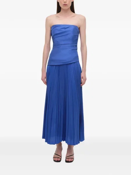 Rochie midi Simkhai fără bretele albastru