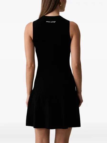 Αμάνικη πλεκτή μίνι φόρεμα Armani Exchange μαύρο