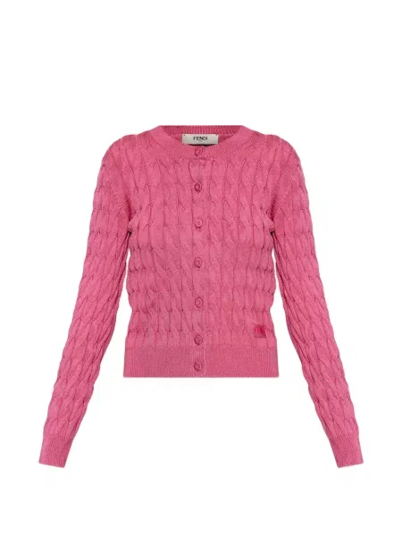 Cardigan Fendi tricotate roz
