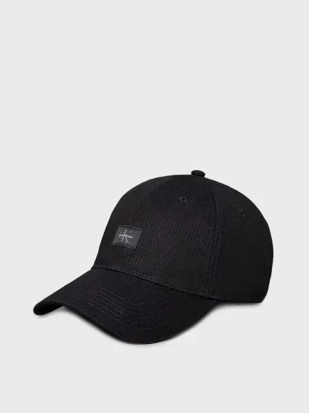 Calvin Klein MONOLOGO WOVEN PATCH BB CAP Кепка чорний