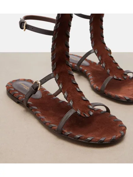 Sandale Gianvito Rossi din piele de căprioară maro