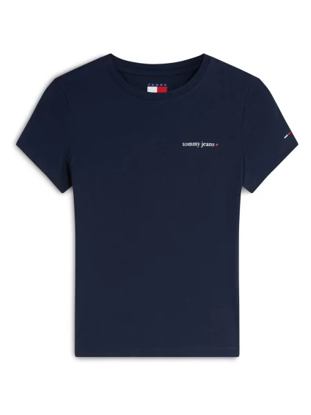 Tommy Jeans Tricou Ess Logo Bleumarin albastru