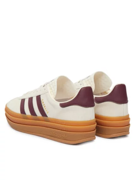 ADIDAS ORIGINALS Tenisky Gazelle Bold vínovo červená / biela ako vlna béžová