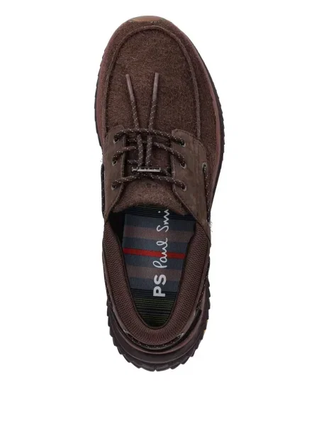 Sneakerși Ps Paul Smith din dantelă maro