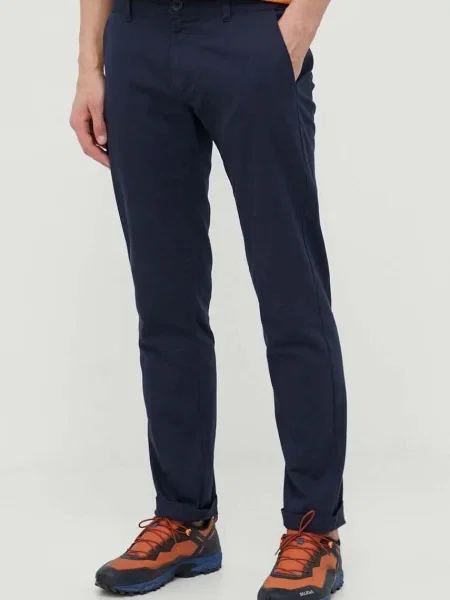 Helly Hansen pantaloni barbati albastru marin cu fason chinos maro