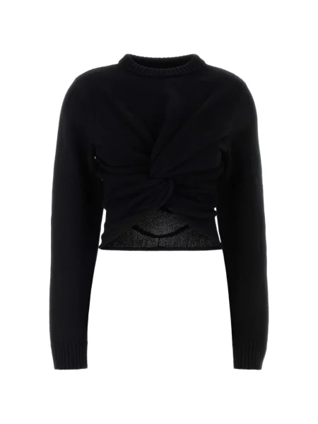 Decupat pulover Balenciaga de lână negru