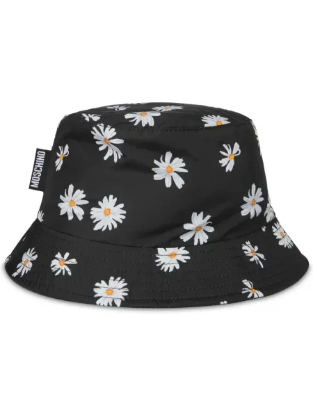 Pălărie bucket Moschino cu imagine negru