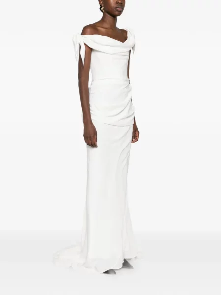 Rochie maxi Cult Gaia drapată alb