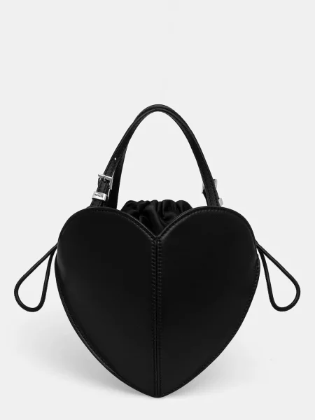 Rotate crossbody kabelka kožená LEATHER HEART černá