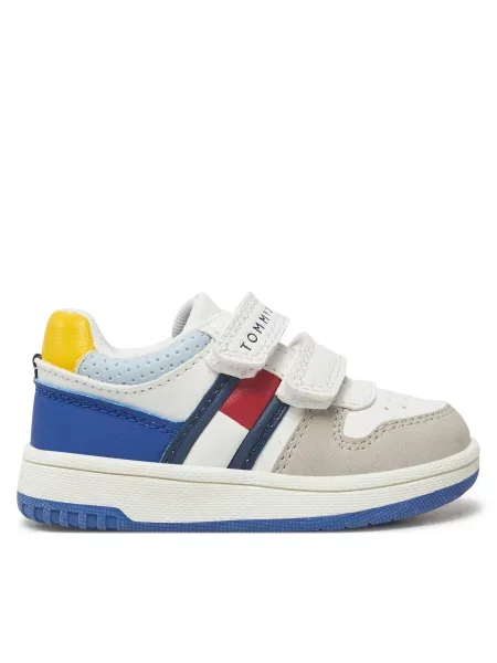 Αθλητικά Tommy Hilfiger Flag Low Cut Velcro Sneaker M λευκό