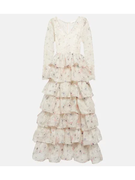 Rochie Zimmermann cu volane alb