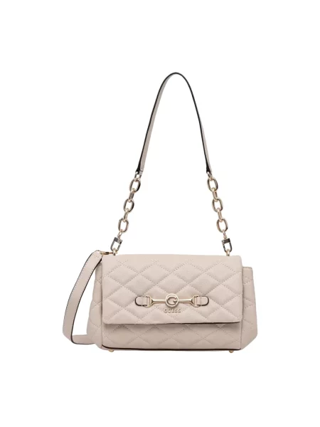 Guess torebka crossbody z imitacji skóry FRANCES beżowa