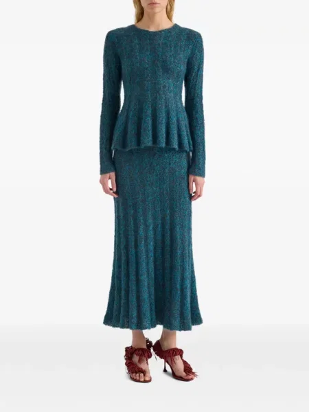 Fustă Proenza Schouler de mohair albastru