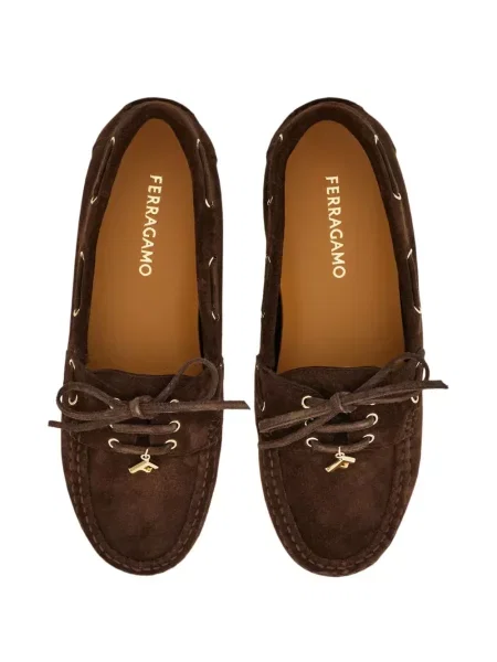 Pantofi loafer Ferragamo din piele maro