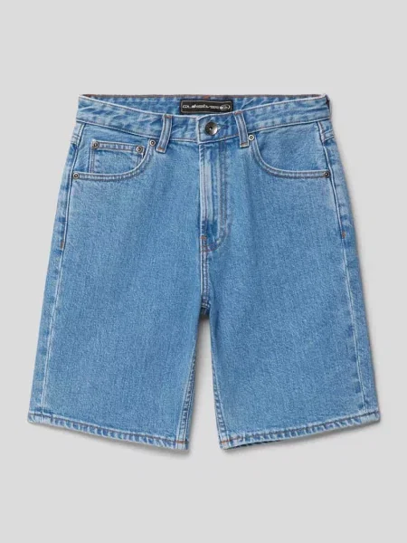 Szorty jeansowe z detalami z logo model ‘SATURN’ Quiksilver niebieskie