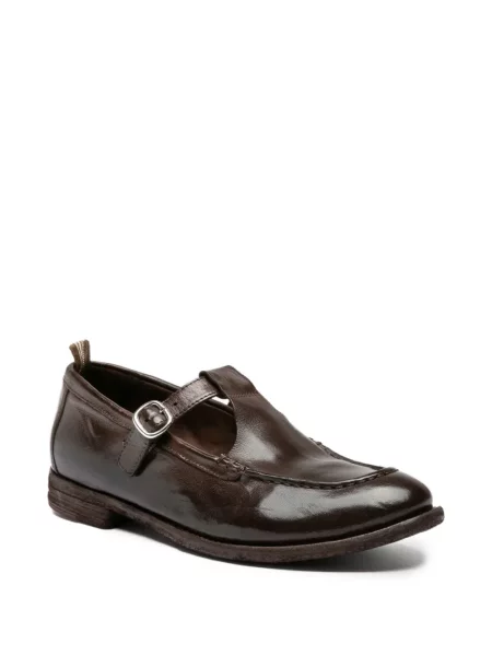 Pantofi loafer Officine Creative cu cataramă maro