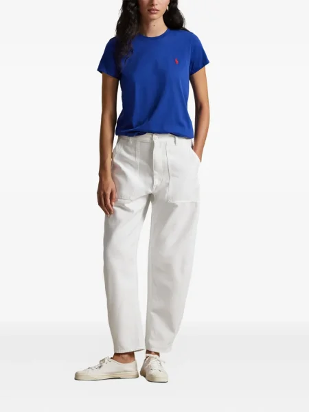 Vunena majica Polo Ralph Lauren s okruglim izrezom iznad koljena narančasta