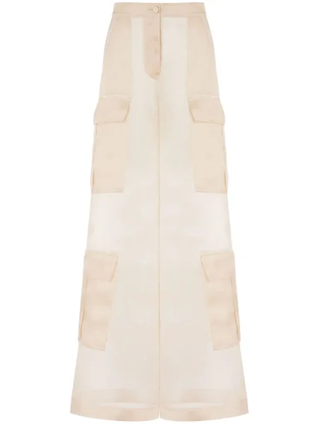 Jedwabne szerokie spodnie Moschino