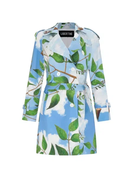 Trenci Libertine cu model floral cu imagine albastru
