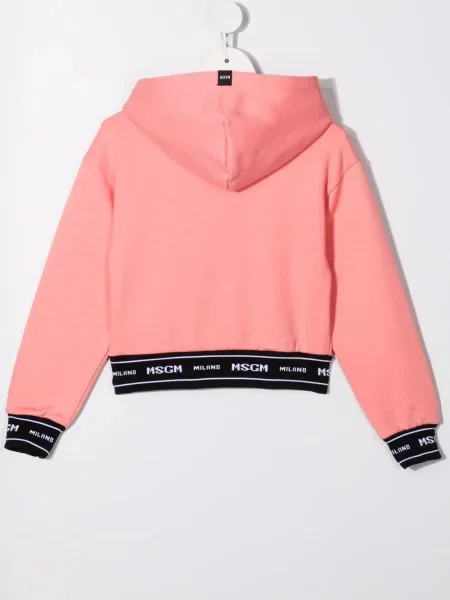 Bluza z kapturem dziecięca Msgm różowa