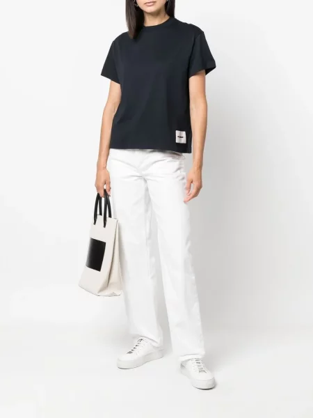 Marškinėliai Jil Sander mėlyna