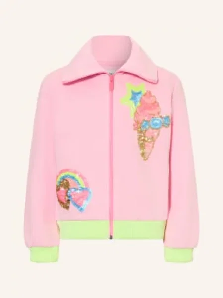 Billieblush Mikina S Flitry růžová / neonově zelená modrá