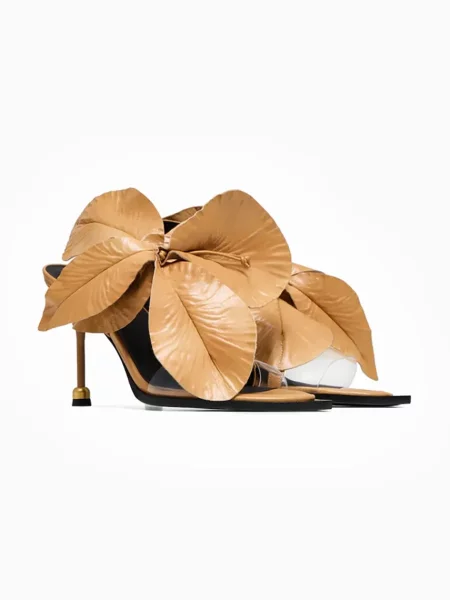 Кожаные босоножки Vanda Novak бежевые