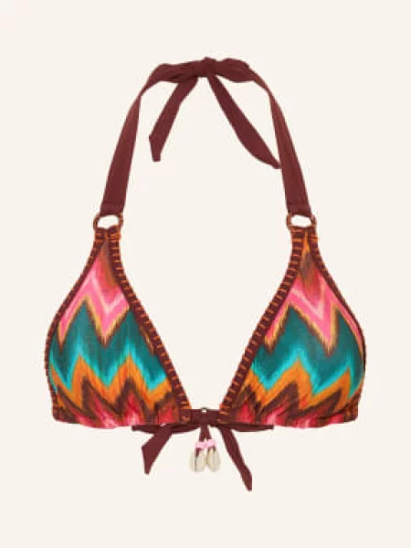 Banana Moon Trójkątny Stanik Bikini Rita Nalika Z Błyszczącą Nicią orange pomarańczowe