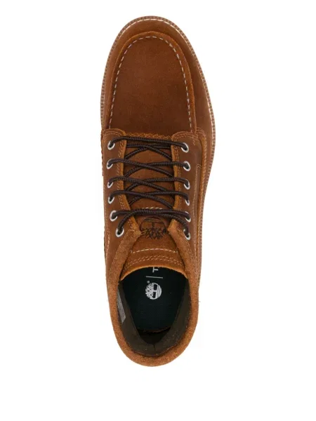 Botine Timberland cu șireturi din dantelă maro