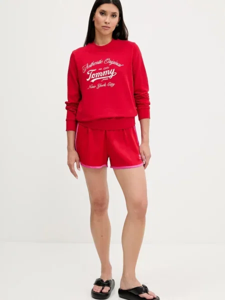 Шорти adidas Originals з аплікацією висока посадка червоний