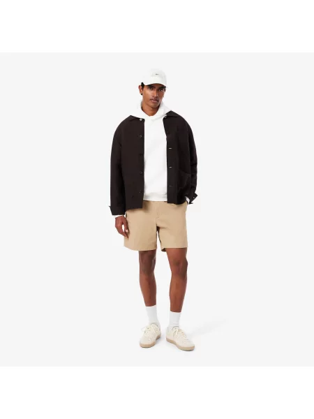 Lacoste Polarowa Bluza Z Kapturem Z Wieloma Nadrukami biały