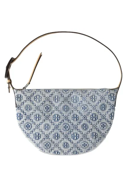 Geantă Tory Burch mini cu autograf albastru