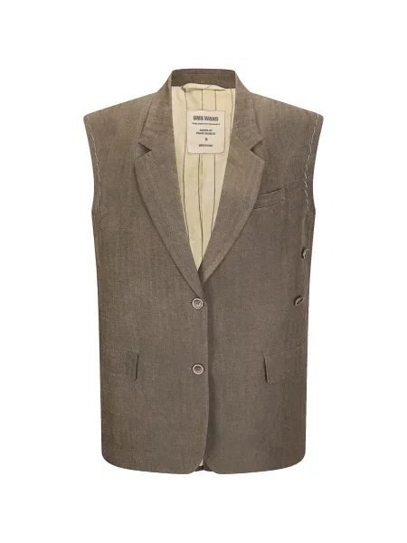 Geacă Uma Wang cu model herringbone maro