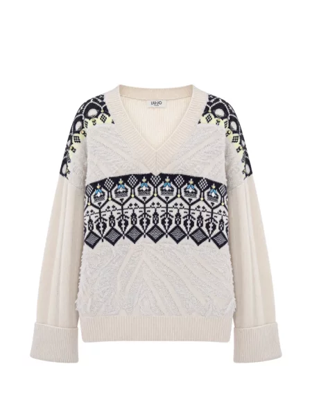 Pulover Liu Jo cu broderie din jacard