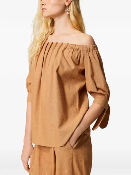 Bluză Twinset cu dungi maro