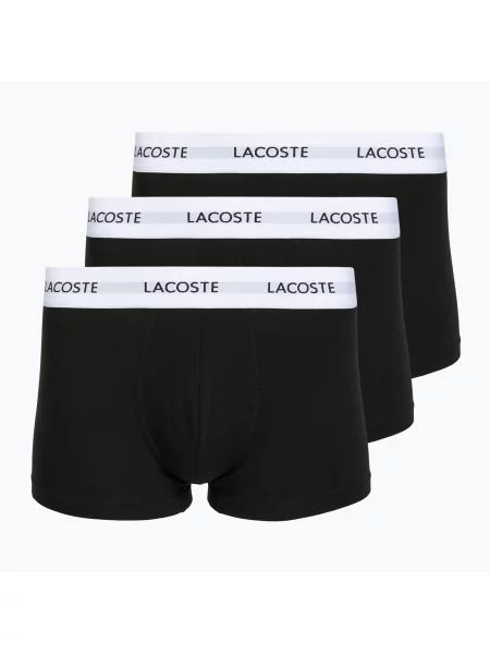 Boxeri pentru bărbați Lacoste 3 perechi black negru