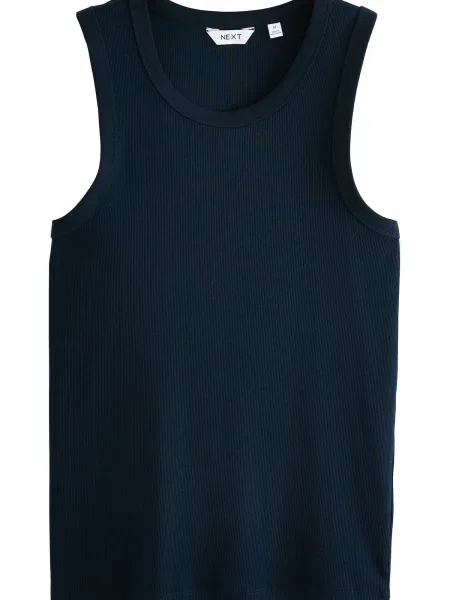 Next Tricou bleumarin / maro / negru alb