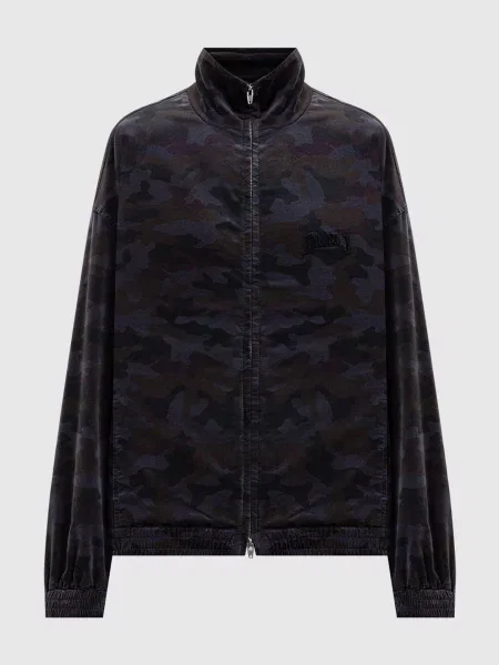 Велюрова спортивна куртка в камуфляжний принт Juun.j сіра