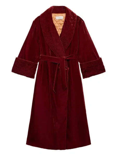 Halat Maliparmi de catifea matlasat roșu