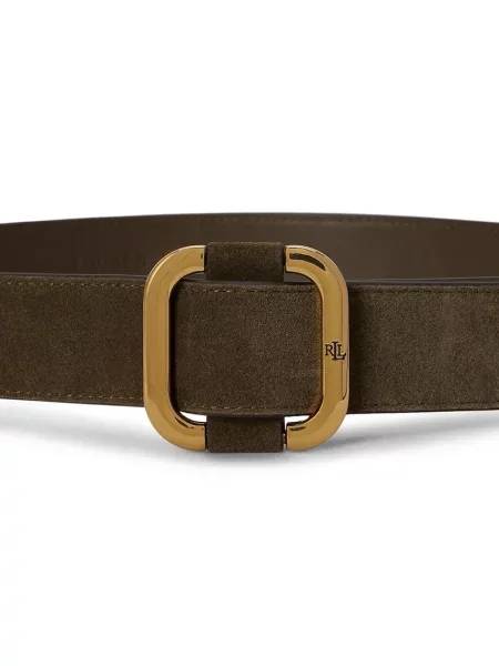 LAUREN RALPH LAUREN Curea | piele întoarsă verde