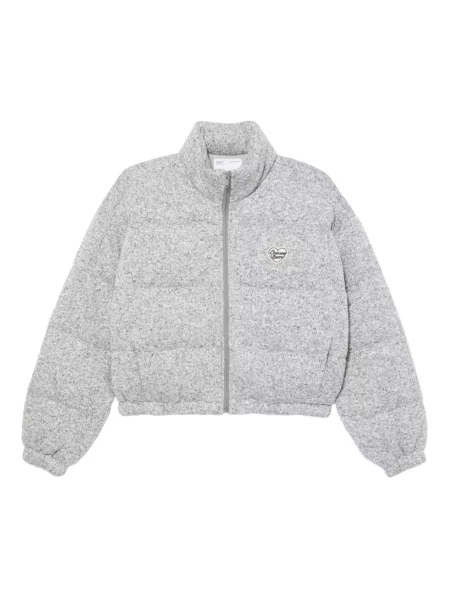 Geacă cu puf Chocoolate cu broderie gri