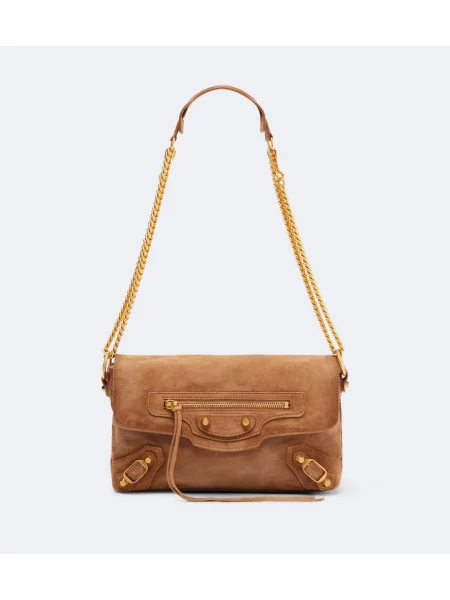 Geantă Balenciaga din piele de căprioară maro