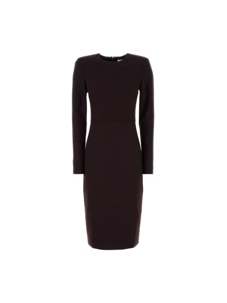 Sukienka koszulowa Victoria Beckham z długim rękawem fioletowa