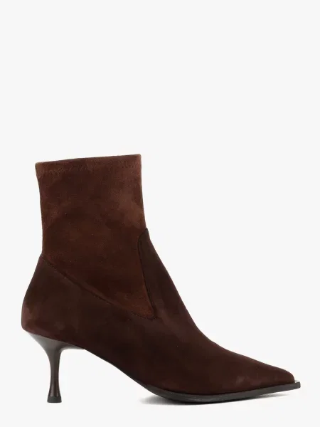 Ботильйони LeBERDES замша/текстиль коричневий