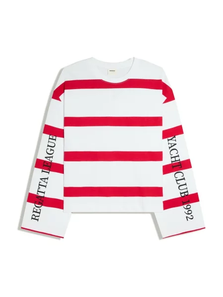 Bershka Tricou roșu / negru alb